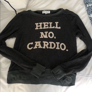 Wildfox sweater ‘hell no cardio’